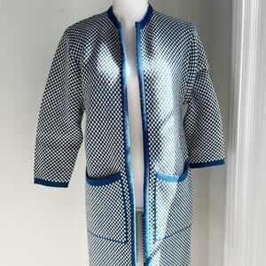 Alice Kaye 100% Wool Long Cardigan Sweater Size M